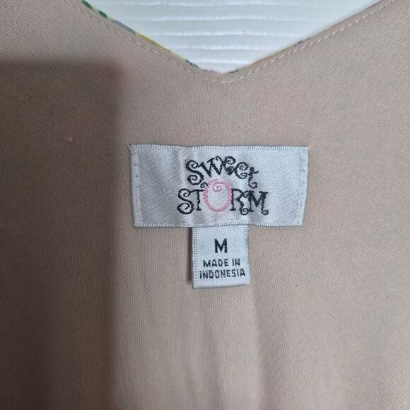 Sweet Storm Floral High Low Dress - Multicolor Y2K 70s Boho Size Medium - Picture 3 of 5